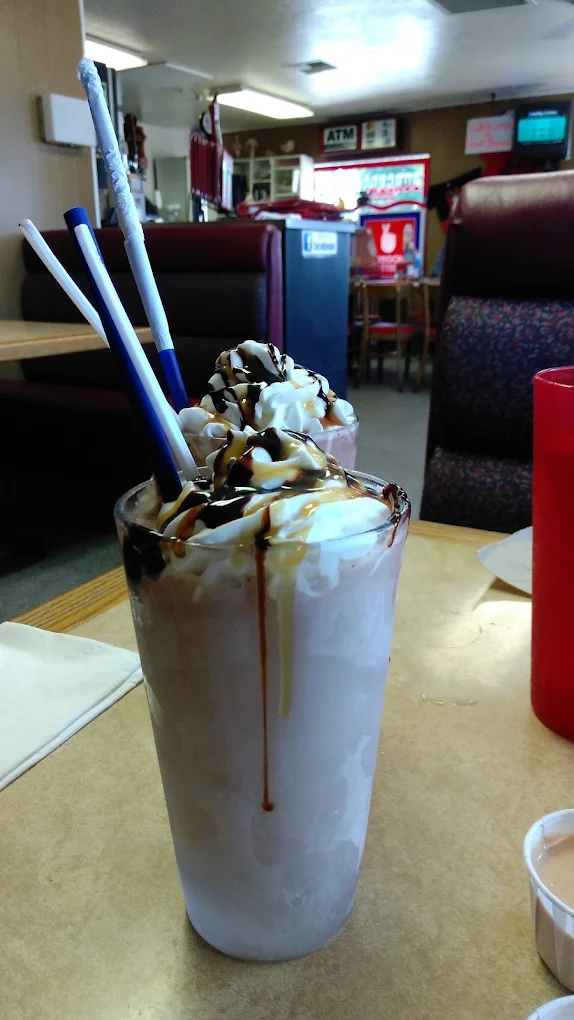 An old fashioned milkshake at Giant Burger, in Springfield, Oregon.