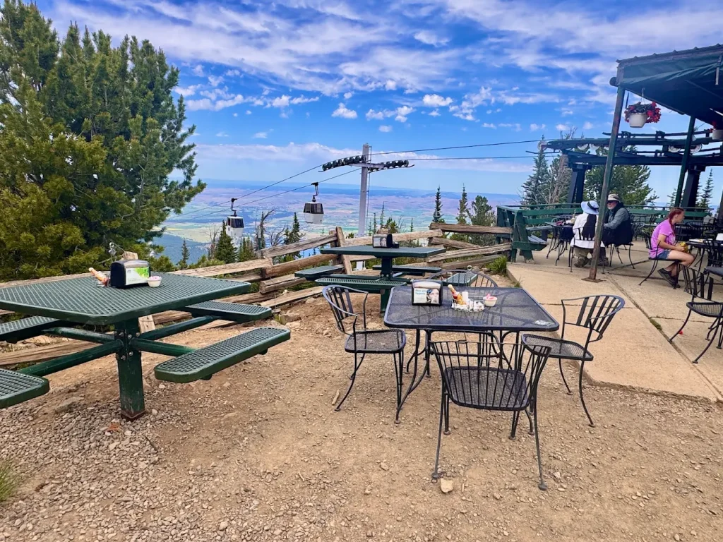 Views from The Alpine Patio at The Summit Grill on top of Mount Howard.