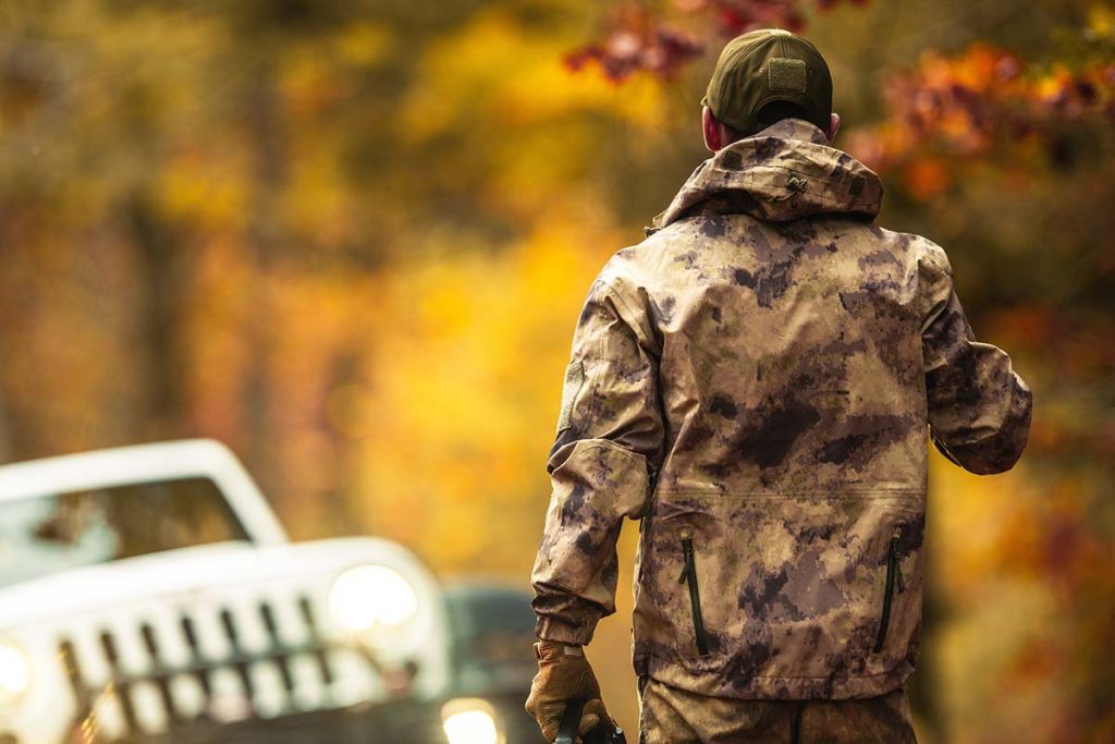 Hunter Wearing Camouflage. Fall Hunting Season