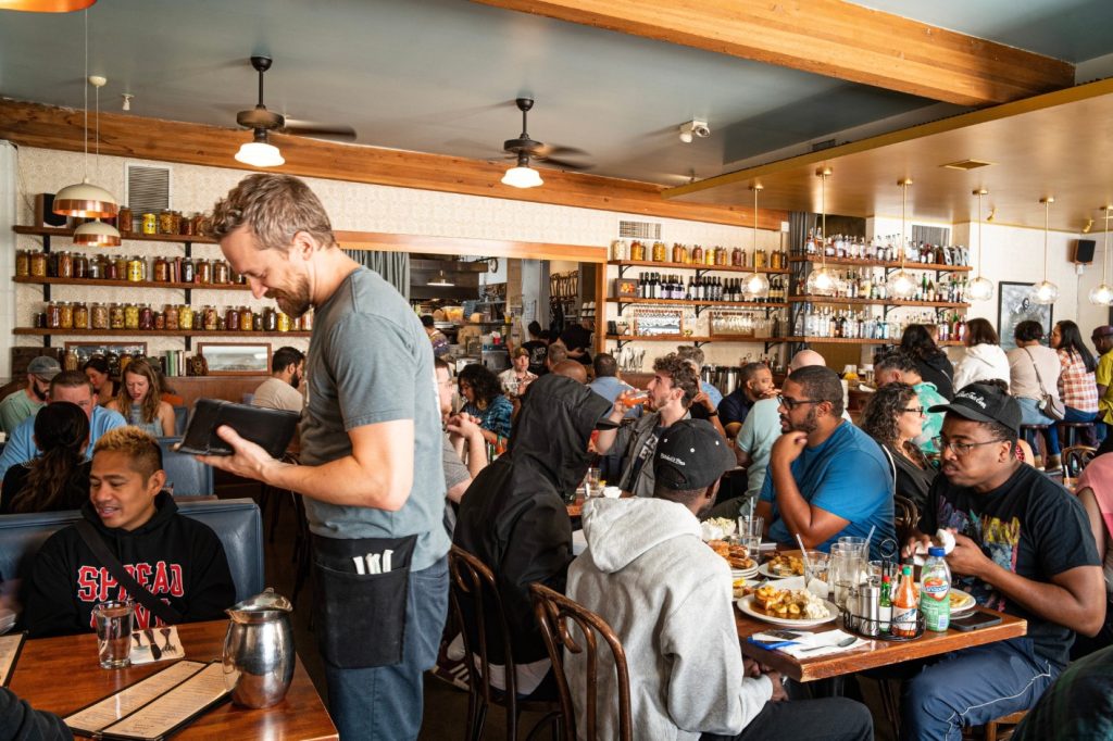 Screen Door Restaurant, Portland Oregon, Eastside, Where to Eat, Best Restaurants, Local Favorite, Fried Chicken and Waffles, Soul Food, Comfort Food, Southern Cooking, Barbecue, Brunch, Dinner, Breakfast, Northwest Fresh, Praline Bacon, Homemade Biscuits, Pie, Bloody Marys