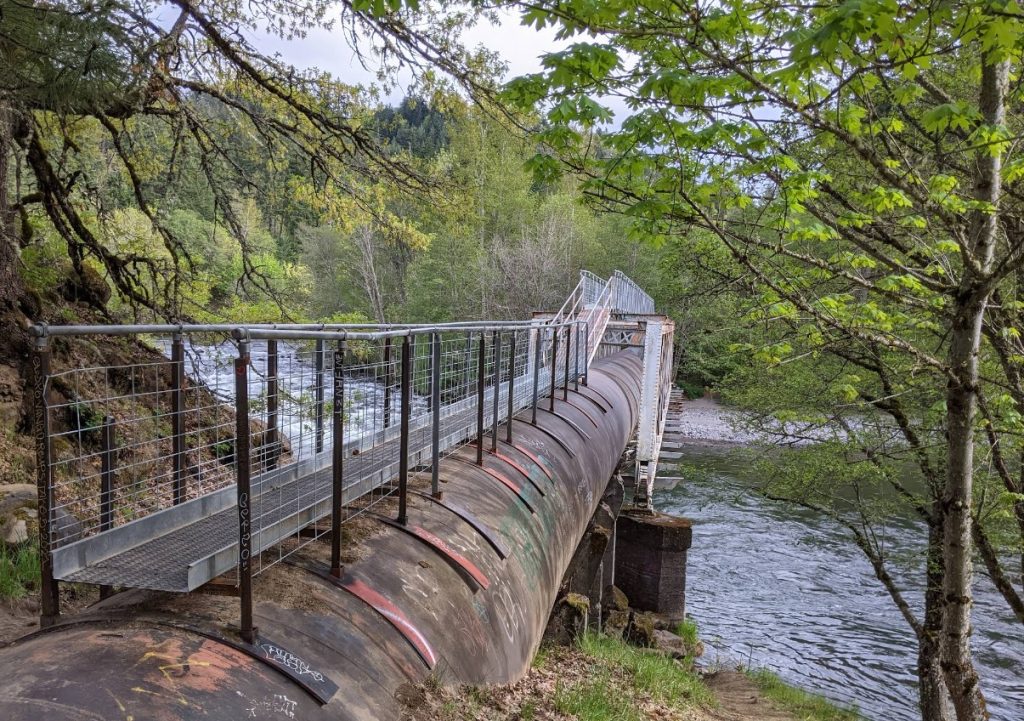 Penstock Flume Pipeline Trail, Hood River Oregon, Columbia River Gorge, Hidden Trailheads, Unique Hikes, Oregon History, Abandoned Places, Railroad Trails, Dog Friendly, PNW, Pacific Northwest, Easy Hikes, Out and Back