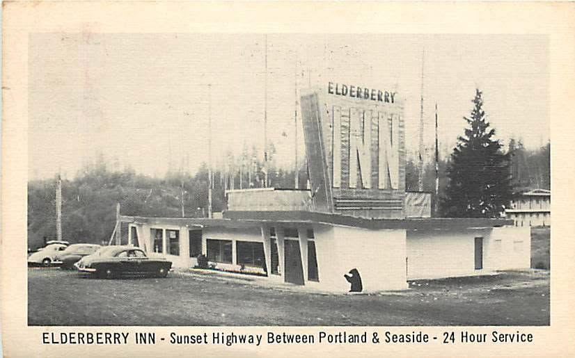 Elderberry Inn, Sunset Highway, Coast Range, Seaside Oregon, Elsie, Places To Eat, Roadside Diners, Comfort Food, Places To Stay, Motels, RV Park, Road Trips, Nostalgia, Oregon History, Historic Places, Vintage Photo, 1950s