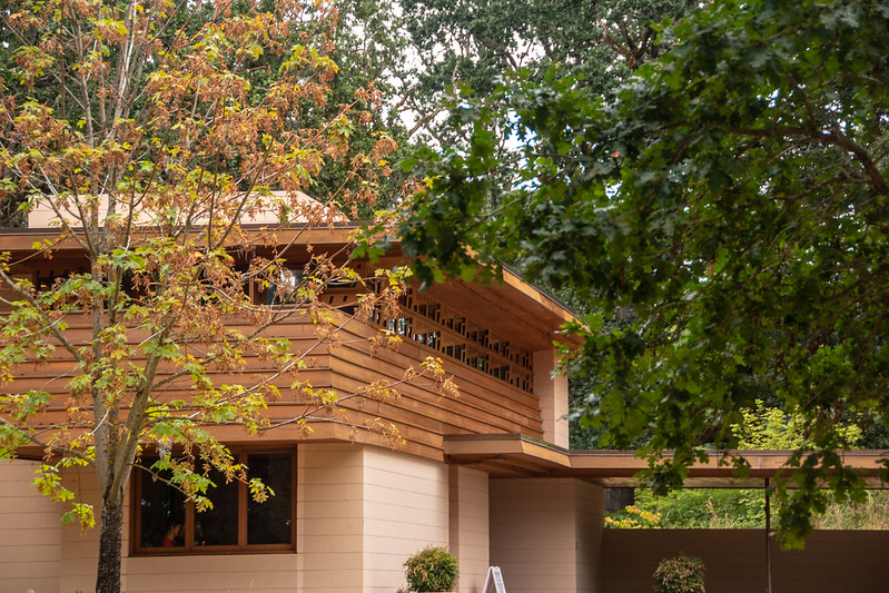 Frank Lloyd Wright's The Gordon House, at the Oregon Garden in Silverton, Oregon.