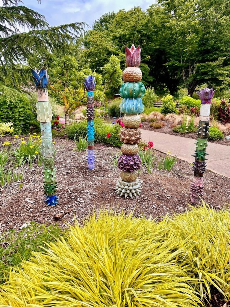 Sculptures at the Oregon Garden.
