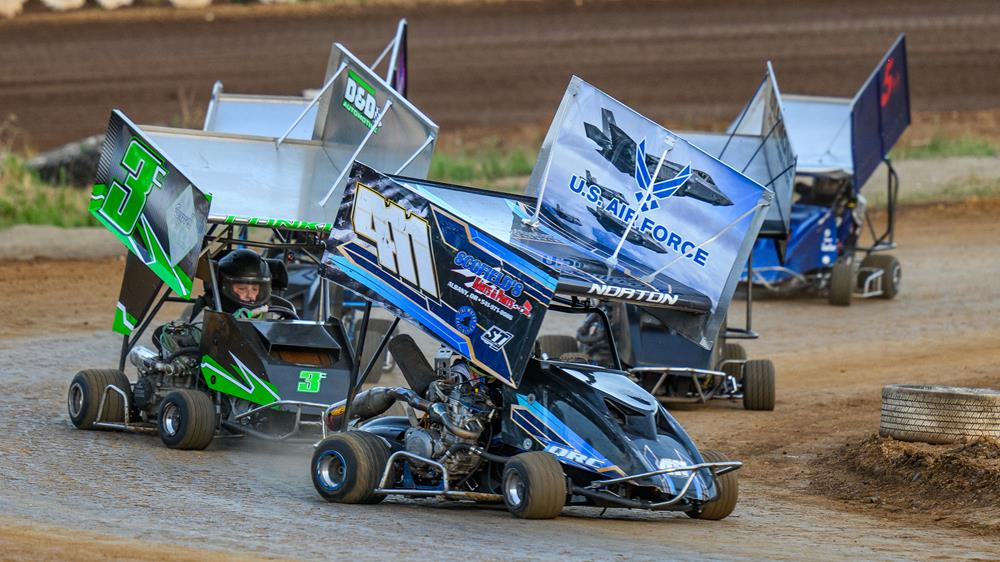 A summer race night at Cottage Grove Speedway in Lane County, Oregon.