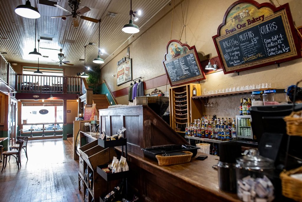 An interior photo of the Hamley Cafe and 1883 Wine Bar.