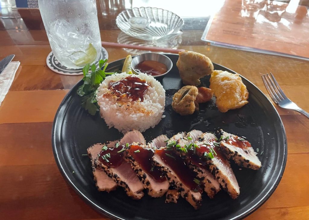 big fish cafe, reedsport, oregon coast, umpqua river, where to eat, best restaurants, old coast guard ship, fresh seafood, clam chowder, fish and chips, truffle fries, desert, waterfront views, oregon dunes, pacific northwest, dining