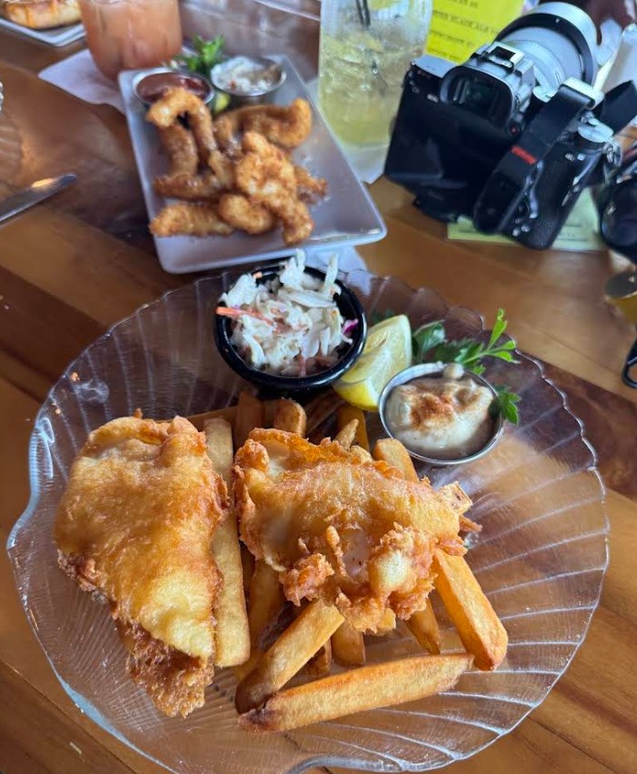 big fish cafe, reedsport, oregon coast, umpqua river, where to eat, best restaurants, old coast guard ship, fresh seafood, clam chowder, fish and chips, truffle fries, desert, waterfront views, oregon dunes, pacific northwest, dining