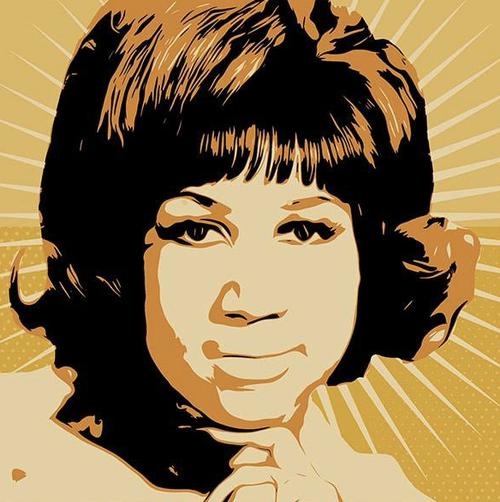 A picture of Aretha Franklin.